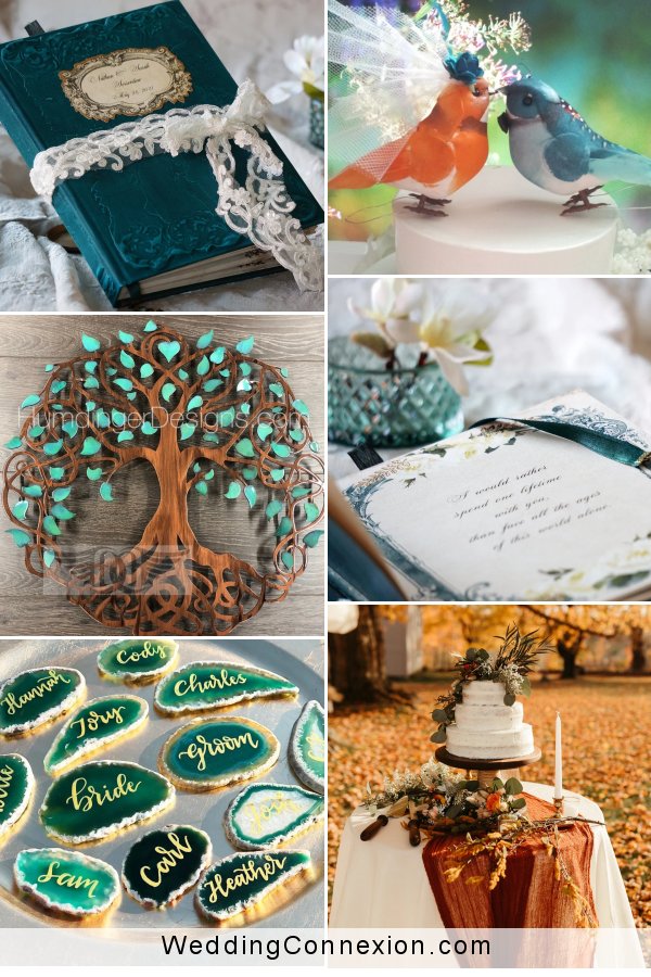 Vibrant Teal & Orange Wedding